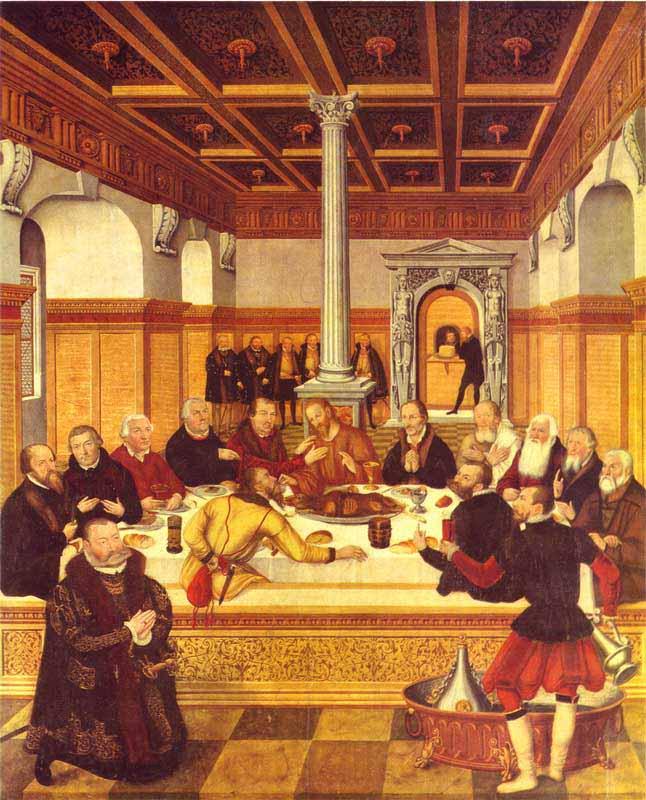 Lucas Cranach the Younger Last Supper Spain oil painting art